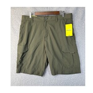 Bass Pro Shops Propel Cargo Shorts Men's 36W Olive Green‎ Turbo-Dry Outdoor